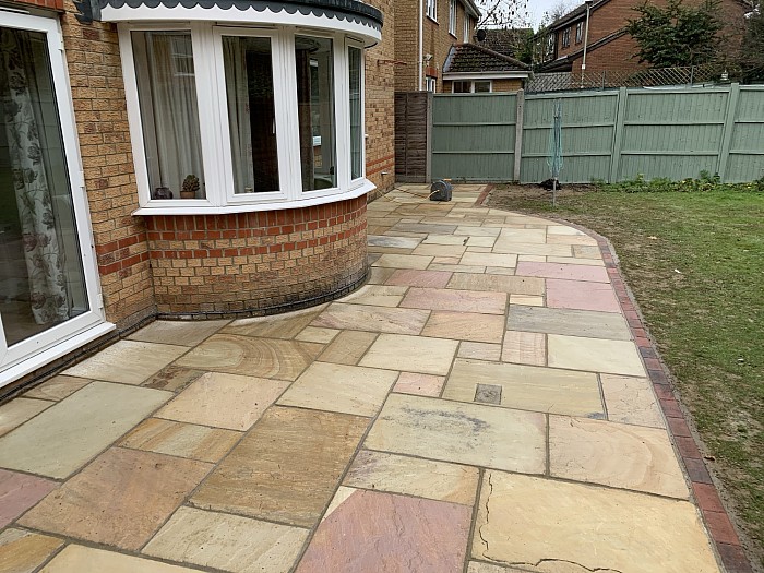Indian sandstone patio
